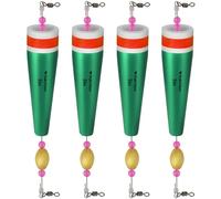 THKFISH Lot de 4 flotteurs de pêche en liège pour pêche à la Truite - Vert - 40 g