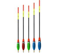 THKFISH Lot de 5 flotteurs de pêche en Bois avec Couleurs Vives - Accessoires de pêche pour rivière et lac - 2,5 + 3 g/2,5 + 2,5 g/2,5 g/2,0 + 2,0 g/1,2 + 2,0 g/1,5 + 1,5 g
