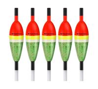 THKFISH Lot de 5 flotteurs de pêche en bois de balsa, flotteurs de pêche pour la pêche au crappie, Bluegill, truite, bar, panfish, silure, doré jaune, flottants en eau salée