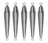 THKFISH Plomb de pêche, poids de pêche à double anneau, poids de plomb, torpedo pour eau salée et eau douce, 1 oz-3,5 oz, kit de plomb de pêche, plomb dropshot, plomb de pêche, plomb de poire