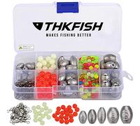 THKFISH Plomb Peche Poids de pêche plombs de pêche Poids de Balle Carolina Rig Texas Rig DIY KIT B2-339pièces
