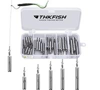 Thkfish Poids de pêche Hameçons Crochets Wacky Crochets Offset Plomb de pêche Poids Drop Shot Plateforme de largage 28pièces