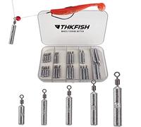 THKFISH Poids de pêche Hameçons Crochets Wacky Crochets Offset Plomb de pêche Poids Drop Shot Plateforme de largage B-28Pièces Forme de Larme