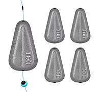 THKFISH Poids de Pêche No-Roll Sinkers Plomb Peche Mer Plombs Pas de Plombs en Ligne Plats sans Accroc -100G-5PCS
