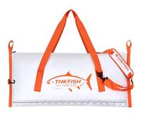 THKFISH Sac isotherme pour poissons - 101,6 x 40,6 cm - Sac de pêche portable et étanche - Garde la glace froide pendant 24 heures (blanc-orange, 101,6 x 40,6 cm)