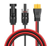 Thlevel Câble Adaptateur XT60 vers Solaire Panneau Charge Connecteur 12AWG 300CM pour Portables Générateurs Solaires