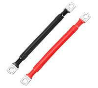 Thlevel Câbles d'onduleur de Batterie 2 Pièces 15cm Câble Automatique 33mm² 2AWG 12V avec Cosses à Anneau Fil Cuivre pour Camion Auto Moto Camping-Car Marine Solaire