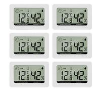 Thlevel Hygromètre Intérieur Thermomètre Température Humidité Testeur Mini Numérique LCD Portable Indicateur pour Bureau Cuisine Incubateurs 6 Pièces