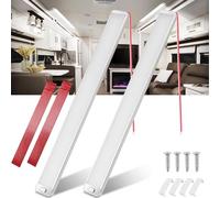 Thlevel LED 12V Barre de Lumières Intérieure à Lampe Eclairage 2 Pièces Voiture Lumineuse avec Interrupteur pour 12V-85V Camping Camion Bateau Van