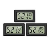 Thlevel Mini Digital LCD Thermomètre Hygromètre Température Humidité Portable Thermo Indicateur pour Bureau Cuisine Humidors Incubateurs Reptiles 3 Pièces
