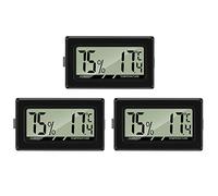 Thlevel Mini Digital LCD Thermomètre Hygromètre Température Humidité Testeur Portable Thermo Indicateur pour Bureau Cuisine Humidors Incubateurs Reptiles 3 Pièces