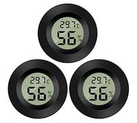 Thlevel Thermomètre Hygromètre Mini Digital LCD Température Humidité Portable Thermo Indicateur pour Bureau Cuisine Humidors Incubateurs Reptiles 3 Pièces