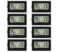 Thlevel Thermomètre Hygromètre Mini Digital LCD Température Humidité Testeur Portable Thermo Indicateur pour Bureau Cuisine Humidors Incubateurs Reptiles 8 Pièces