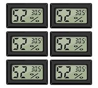 Thlevel Thermomètre Hygromètre Température Humidité Mini Digital LCD Portable Thermo Indicateur pour Bureau Cuisine Humidors Incubateurs Reptiles 6 Pièces