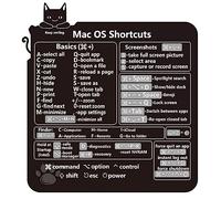 THLMT 1PCS Autocollant de Raccourci Clavier, Raccourcis Clavier Adhésif pour PC Ordinateur Portable Clavier Référence Raccourci Clé Symboles Collant Raccourci Décalques (pour Mac os raccourcis Chat)