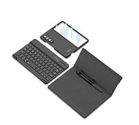 THLMT Coque en Cuir pour Clavier Bluetooth pour téléphone Portable Compatible avec Samsung Galaxy Z Fold 4 5G, Clavier muet sans Fil pour Machine à écrire, Portefeuille, étuis de Protection (Vert)