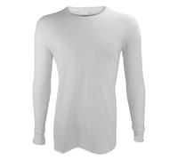 THMO Enfants Haut Thermique Manches Longues Performance Chaud sous Vetement Haut | Hiver Couche de Base T-Shirt Polaire for Garçons et Filles (12-13 Ans, Blanc)