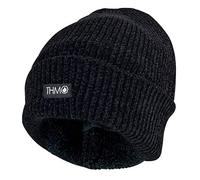 THMO - Femme Chaud Hiver Tricot Chapeau Bonnet Beanie avec Thinsulate 3M 40g Doublés Polaire (One Size, Noire)