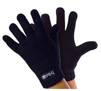 THMO Gants Hiver pour Enfants Filles Garcon Chaudes Polaire Gants pour Froid (10-11 Ans, Le noir)