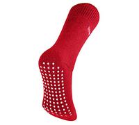 THMO - Homme Antidérapantes Chaussettes - Epaisses Thermique Polaire Hiver Chaudes pour Maison (39-45 EU, Rouge)