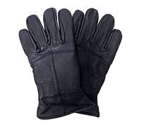 THMO Homme Gants Cuir en Noir Doublés Polaire Gants Thinsulate Chaudes (M-L, Noir)