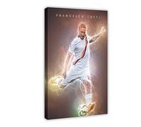 THNIKK Francesco Totti - Poster mural sur toile pour chambre à coucher, joueur de football, dortoir, chambre à coucher, décoration murale pour salon, chambre à coucher, style cadre, 20 x 30 cm