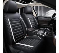 THNIKK Housses de Siège de Voiture pour Renault Koleos 2.0 Diesel 2008-2025, Cuir PU imperméable Ensemble Housses Avant et Arrière Confortable Antidérapants Et Respirant,Black White