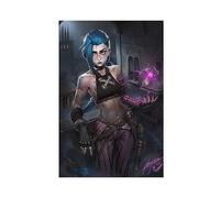 THNIKK Jinx Poster sur toile représentant le personnage de League of Legends - Décoration murale pour chambre à coucher, bureau, chambre - Cadeau sans cadre - 30 x 45 cm