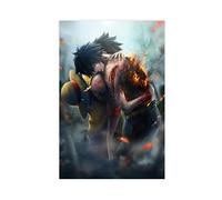 THNIKK One Piece Luffy And Ace Anime Personnage Dortoir Chambre Art Déco Mural Poster Toile Poster Décoration de Chambre Décor Sportif Paysage Bureau Chambre Cadeau Sans Cadre 40 x 60 cm