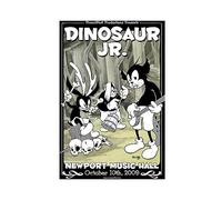 THNIKK Poster mural rétro sur toile Dinosaur Jr Newport Music Hall 2009 Tour 2009 pour chambre à coucher, bureau, chambre, cadeau, sans cadre, 50 x 75 cm