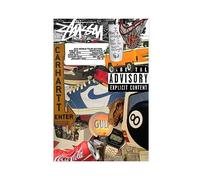 THNIKK Stussy Poster d'art rétro sur toile Décoration de chambre à coucher Paysage sportif Décoration de bureau ou de chambre Cadeau sans cadre 30 x 45 cm