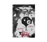 THNIKK Stussy Poster rétro noir et blanc sur toile pour décoration murale de salon, chambre à coucher, style sans cadre, 40 x 60 cm