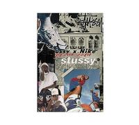 THNIKK Stussy X Nick Poster sur toile rétro pour décoration murale pour salon, chambre à coucher, sans cadre, 50 x 75 cm