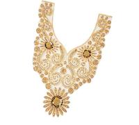 THOANBY Applique brodée,Paillettes perlées à Coudre sur Les Patchs de col pour Robe de mariée Robe de soirée Perles brodées Paillettes à Coudre sur Les Patchs Applique