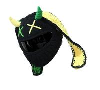 THOANBY Bonnet tricoté, Couvre-Casques de Moto Populaires, Couvre-Casques en Peluche avec Oreilles de Lapin Amusantes, Couvre-Visages complets pour des balades Amusantes et des Cadeaux