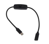 THOANBY Câble d'extension pour câble d'alimentation 4B de type C mâle vers femelle avec bouton marche/arrêt, convertisseur de type C vers prise casque téléphone avec interrupteur