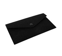 THOANBY Grand porte-monnaie créatif en feutre pour femme et homme, porte-cartes de crédit, carte d'identité, sac à main fin pour adolescentes et filles, Noir