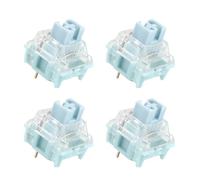 THOANBY Lot de 10/4 commutateurs blancs bleus silencieux pour clavier mécanique 3 broches RVB 42 g