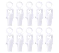 THOANBY Lot de 10 crochets à linge pivotants solides avec crochet de suspension pour rideaux, serviettes, rideaux
