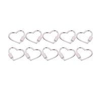THOANBY Lot de 10 mousquetons en Forme de cœur pour Sac à Dos,en métal,avec vis,pour randonnée