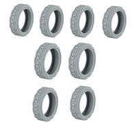 THOANBY Lot de 4 protections de roues en silicone faciles à utiliser pour bagages, gris clair, 8 pieces