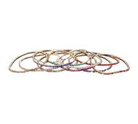 THOANBY Lot de 9 bracelets à perles multicouches avec perles de cristal - Accessoires tendance et réglables pour filles