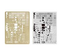 THOANBY Plaques d'images pour Nail Art,modèles de plaques de tampons pour Ongles,plaques de Fleurs en Dentelle pour décorations et tampons