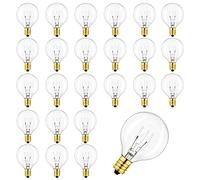 Thokono 25 Pack G40 Ampoules Remplacement G40 Ampoule de Tungstène 7W 220-240V E12 Ampoule 2200K Ampoules Extérieur Ordre contient pas de chaîne légère