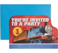 Thomas And Friends - Invitations "You're Invited" pack de 8 - Carton SG28886 (Taille unique) (Rouge/Bleu)