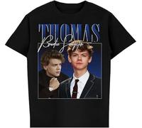 Thomas Brodie Sangster Rap Hip Hop Rapper 90S Retro Vintage T Shirt Men T Shirt Black S