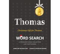 Thomas Christmas Gift Personalized Word Search Book with Extra-Large 30pt Print for Adults and Seniors: Easy to Read Festive Present featuring Themed Puzzles for Holiday Relaxation and Stress Relief