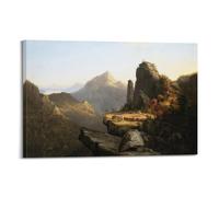 Thomas Cole Impression sur toile The Last of The Mohicans, Cora agenouillée aux pieds de Tamenund Décoration murale 20 x 30 cm