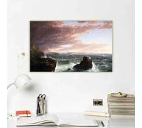 Thomas Cole « Vues sur la baie des Français depuis le mont Desert Island, après une bourrasque » Impression sur toile, peinture, décoration d'intérieur (70 x 120 cm, sans cadre)