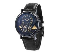 Earnshaw Montre Homme Automatique Acier Noir Cuir Noir Es-8059-04 Noir